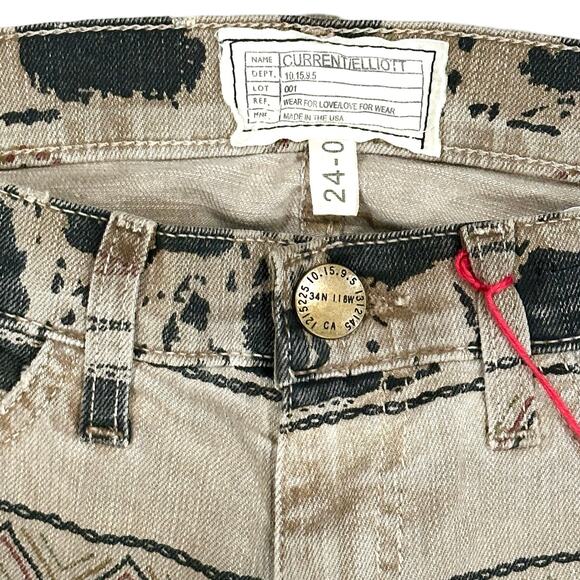 Current/Elliott The Ankle Skinny Vintage Tribal Destroy Jeans Size 24 NWT $218 - Picture 10 of 13